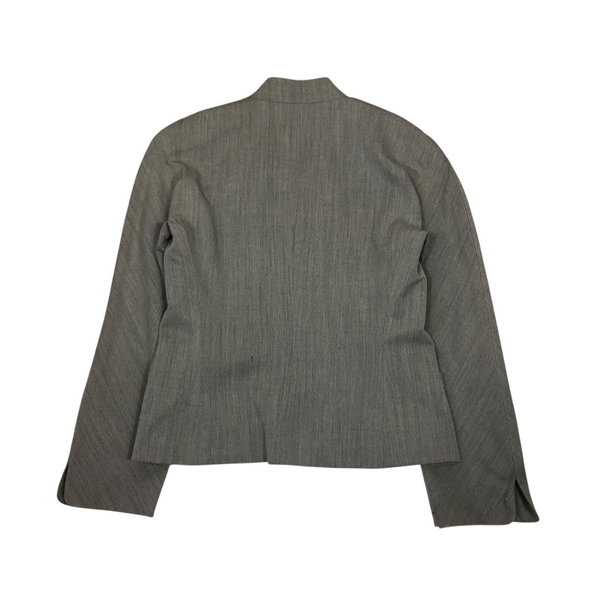 Hermes 🔥VINTAGE CROPPED BUTTON JACKET HERMES PARIS RICH GREY Size S / US 4 / IT 40 - 2 Thumbnail