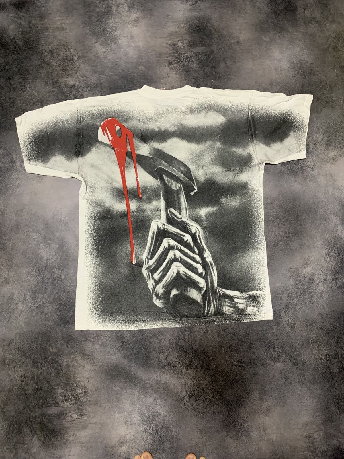 Band Tees × Iron Maiden × Vintage Rare 90s All Over Print Iron Maiden Vintage Tee shirt Size US XL / EU 56 / 4 - 4 Thumbnail