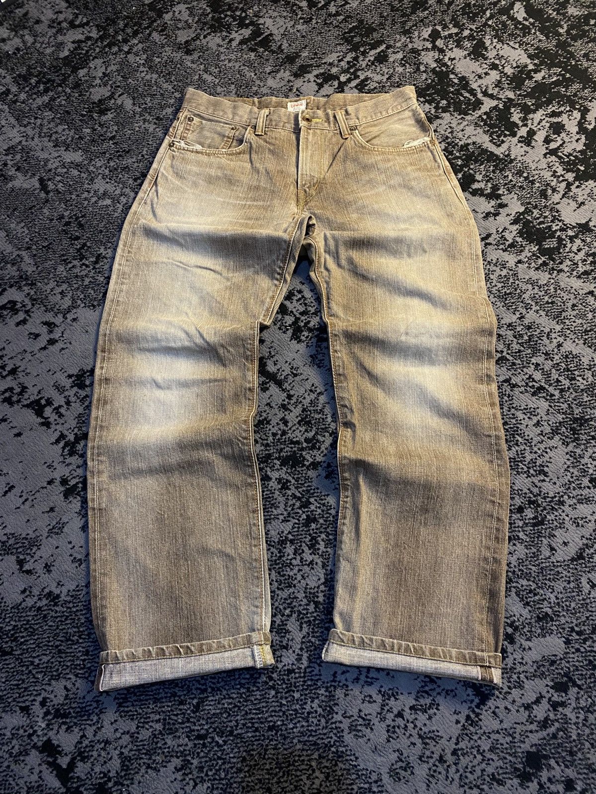 Edwin Edwin 505zx Light Brown Wash Selvedge Denim 🔥 Size US 31 - 1 Thumbnail