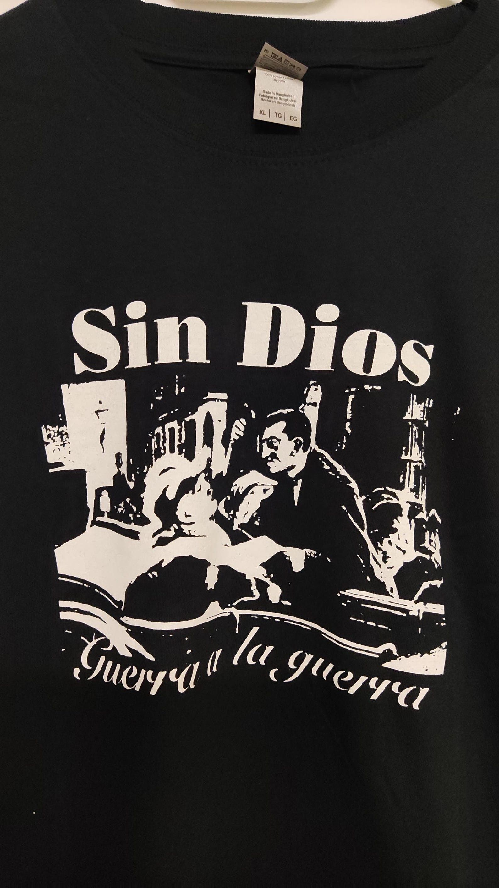 Gildan Sin Dios Guerra A La Guerra Punk Rock T-shirts Size US XL / EU 56 / 4 - 2 Thumbnail
