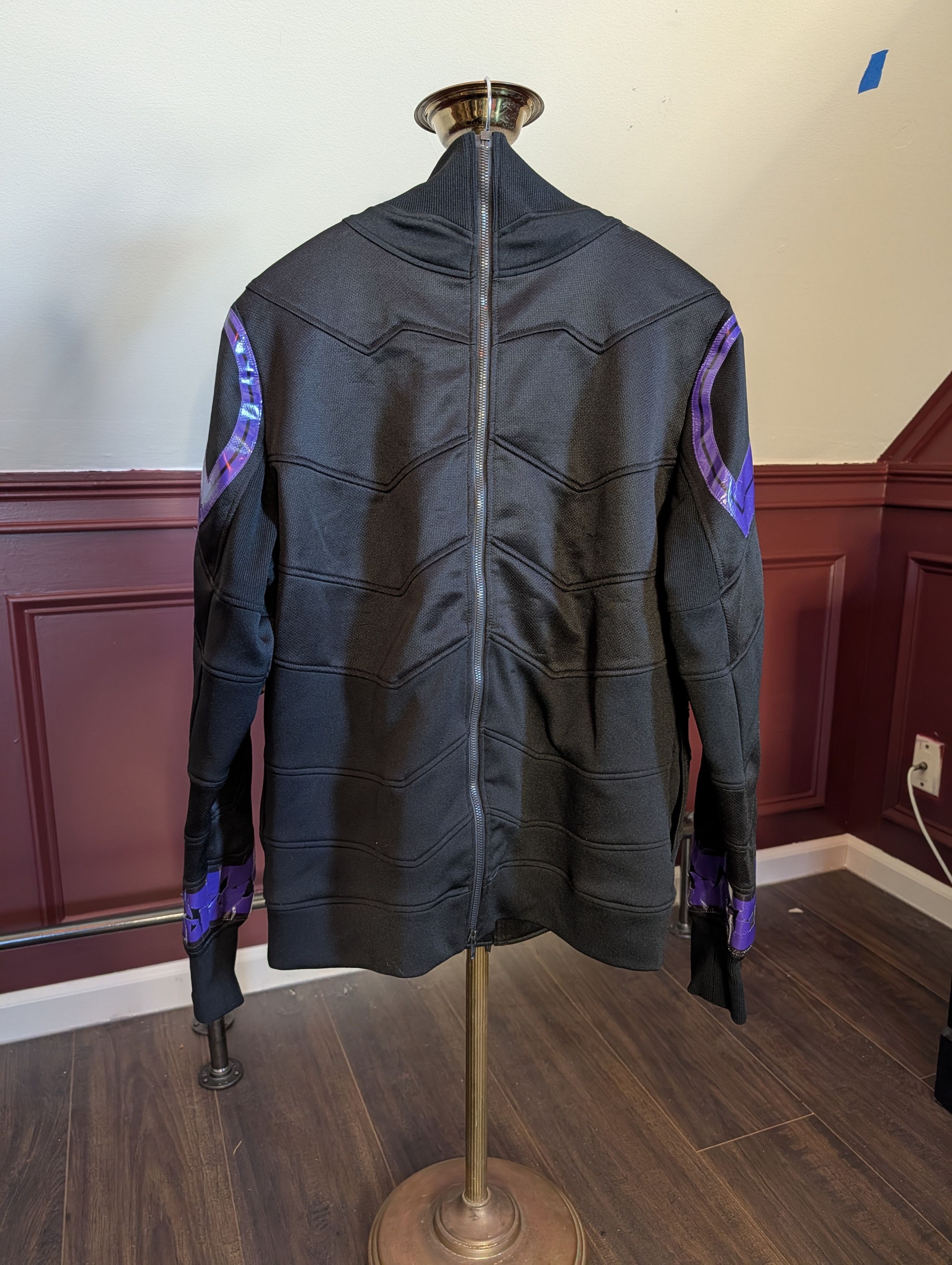 Beauty Beast Vtg Y2K cyberpunk paneled zip-up jacket black/purple Size US L / EU 52-54 / 3 - 9 Thumbnail