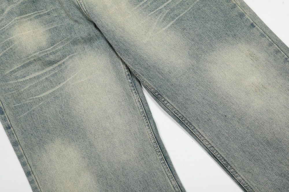 Jean Men's casual punk distressed tie-dye washed gradient jeans Size US 32 / EU 48 - 4 Thumbnail
