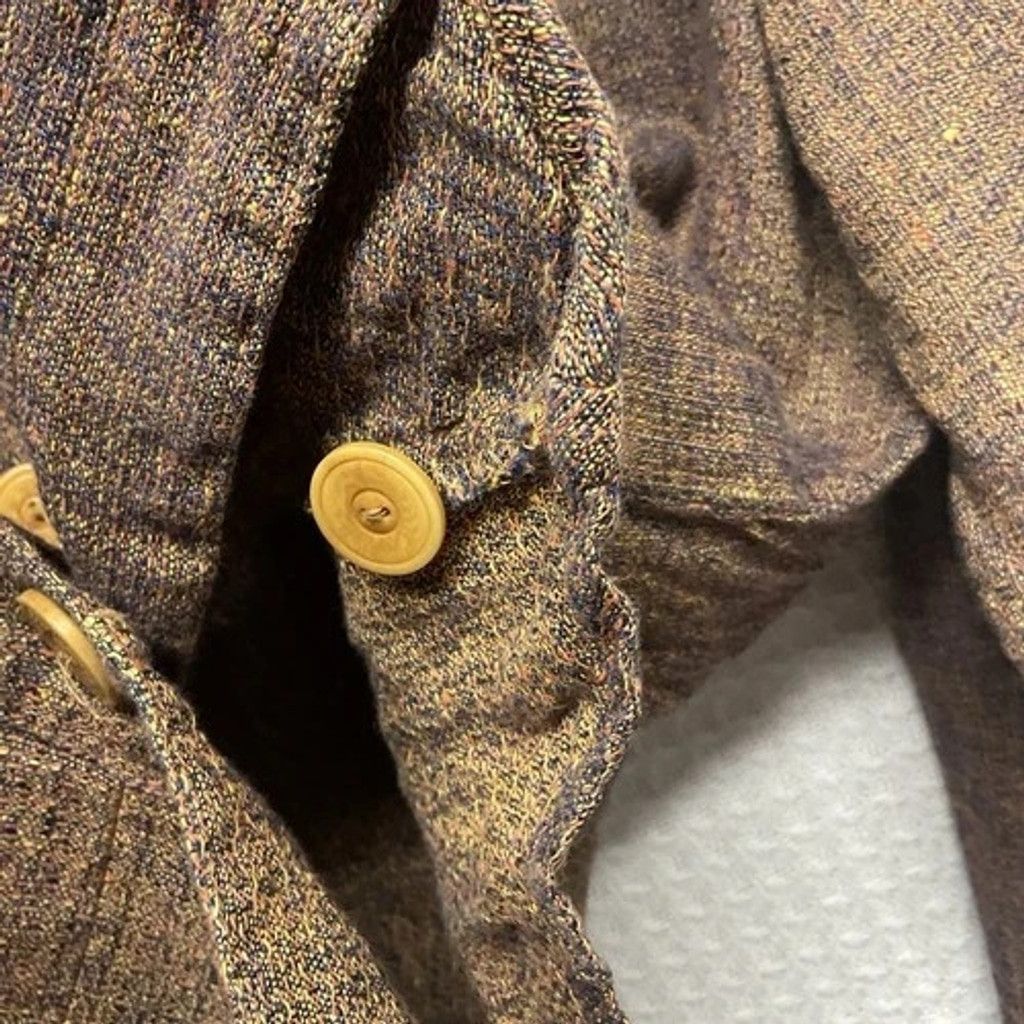 FLAX Flax Linen Peplum Button Front Blouse Jacket Shirt Women XL Size XL / US 12-14 / IT 48-50 - 3 Thumbnail