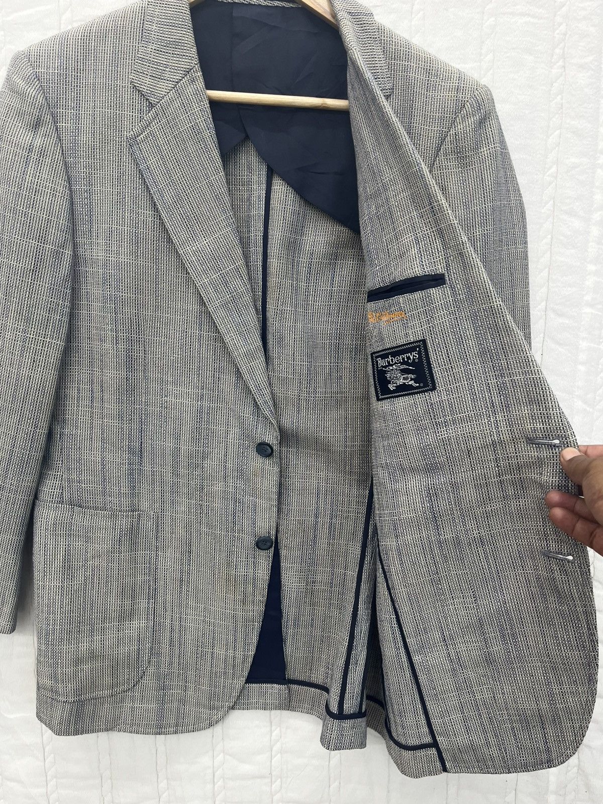 Burberry Prorsum × Designer × Vintage ARCHIVE💥VTG BURBERRY PRORSUM HAIR-CLOTH BLAZER Size US M / EU 48-50 / 2 - 7 Thumbnail