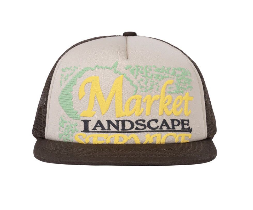 Market Market No Stress Black White Trucker Hat Size ONE SIZE - 1 Thumbnail