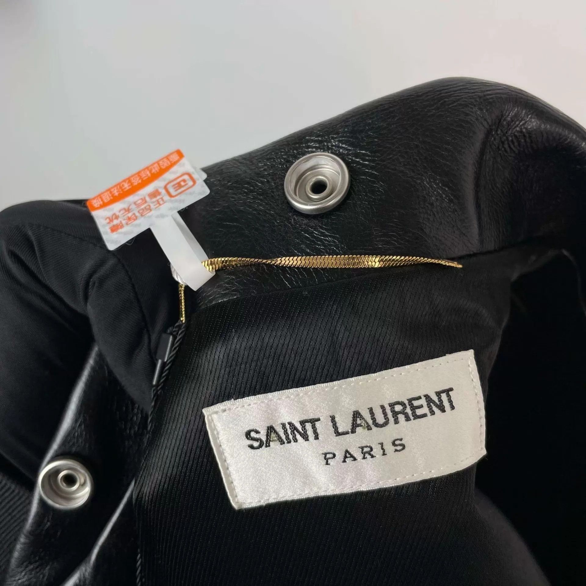 Saint Laurent Paris YSL black leather jacket Size XS / US 0-2 / IT 36-38 - 3 Thumbnail