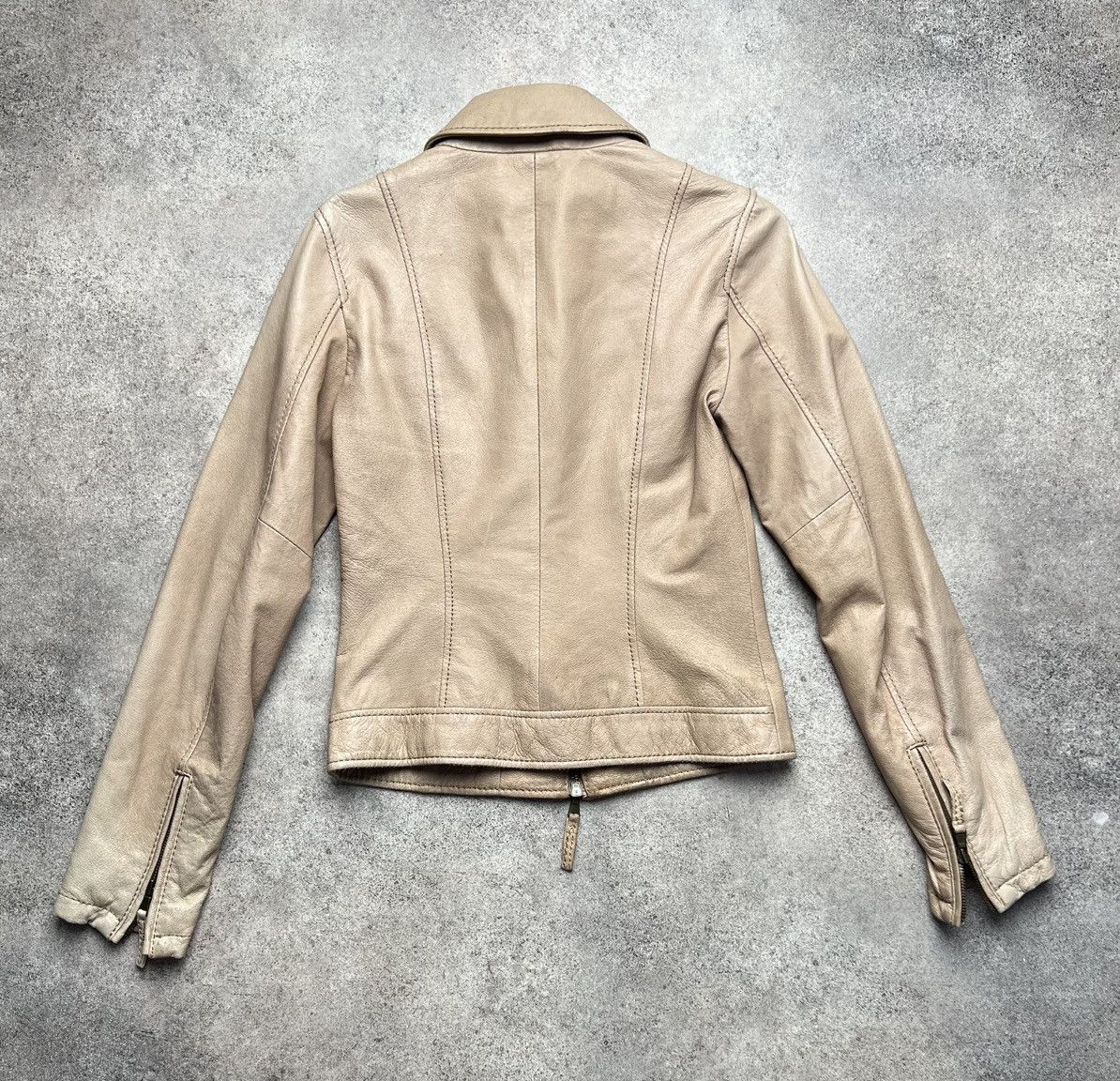 Other Vintage double zip faded leather jacket Size S / US 4 / IT 40 - 5 Thumbnail