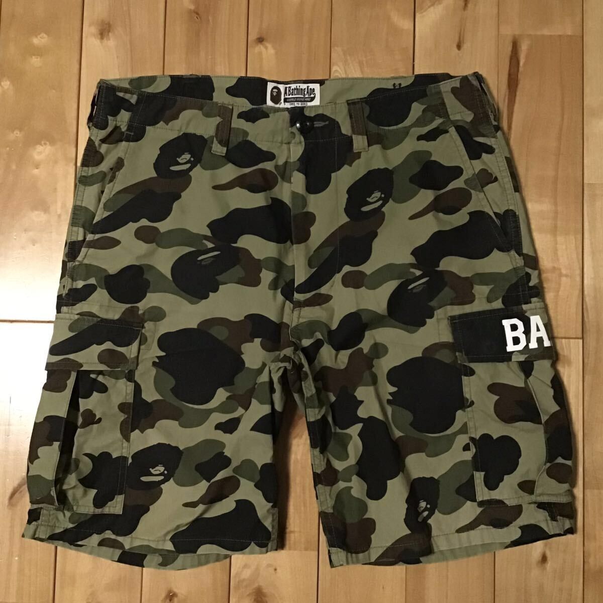 Bape BAPE Cargo shorts 1st camo green a bathing ape size M Grailed