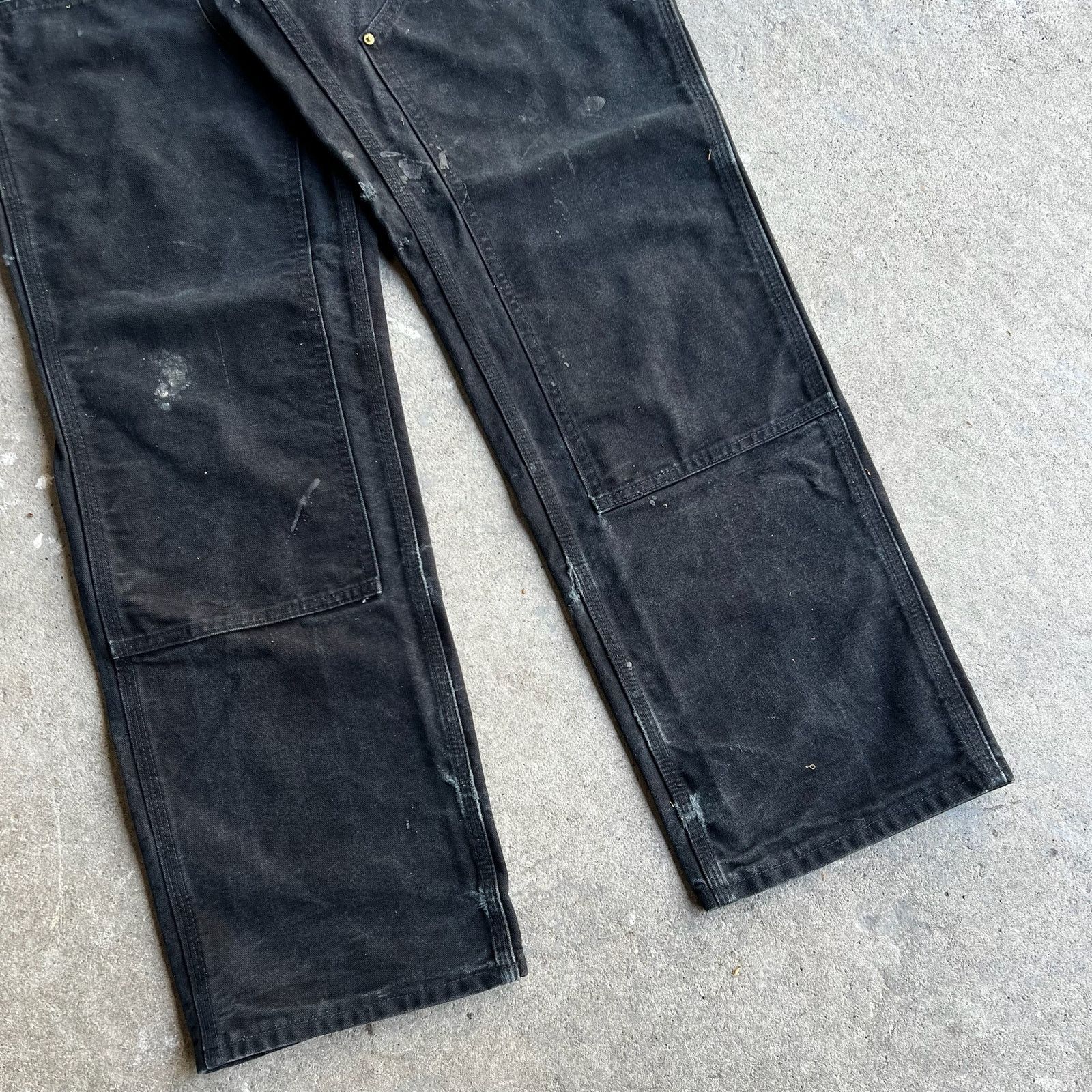 Carhartt × Vintage Carhartt black double knee work wear carpenter pants Size US 31 - 3 Thumbnail