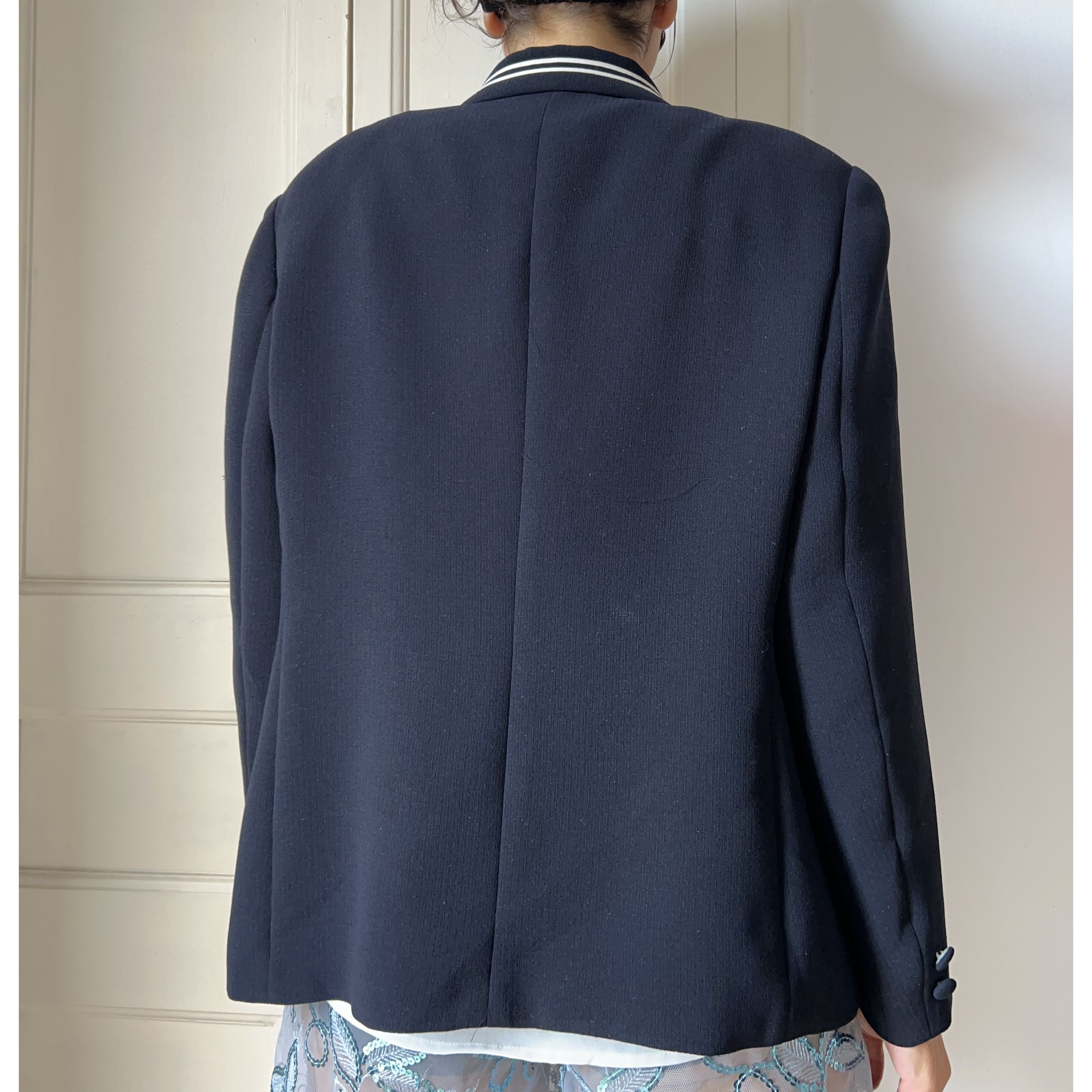 Vintage Vintage 80s navy blue Sailor Blazer Size 4XL / US 24-26 - 2 Thumbnail