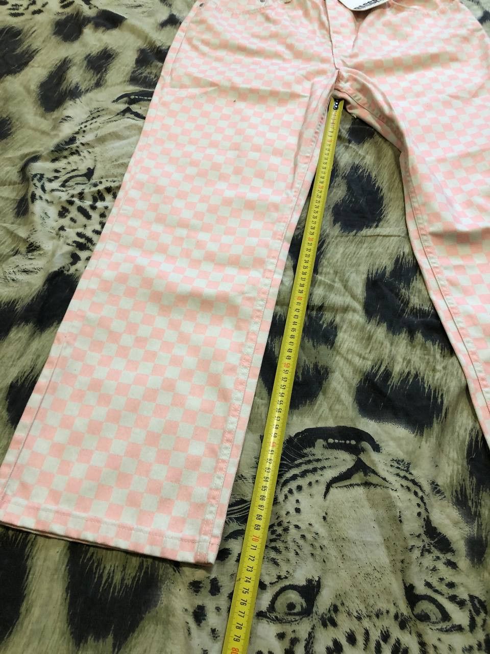 The Ragged Priest The Ragged Priest FASHION Pink and Cream Checkered Jeans Size 34" / US 12 / IT 48 - 17 Thumbnail