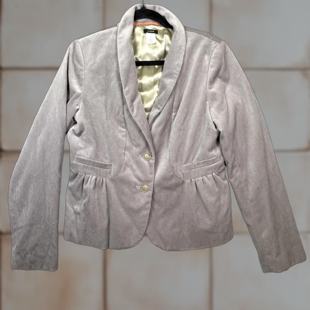 J.Crew J.Crew Blazer Jacket Shirt Gray 16 Women’s Acetate Buttoned Blazer Jacket Womens 16 Gray Blazer J.Crew Size XXL / US 16-18 / IT 52-54 - 1 Thumbnail