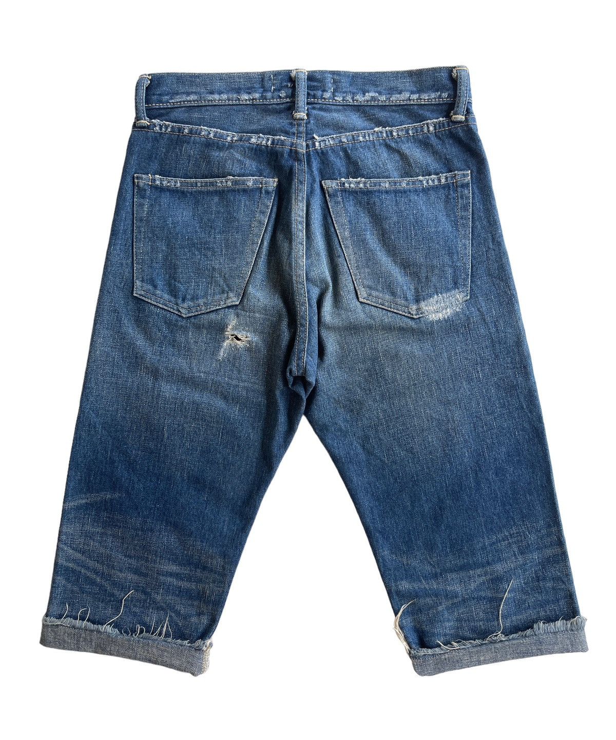 Remi Relief Distressed Short Selvedge Denim Size US 30 / EU 46 - 2 Thumbnail