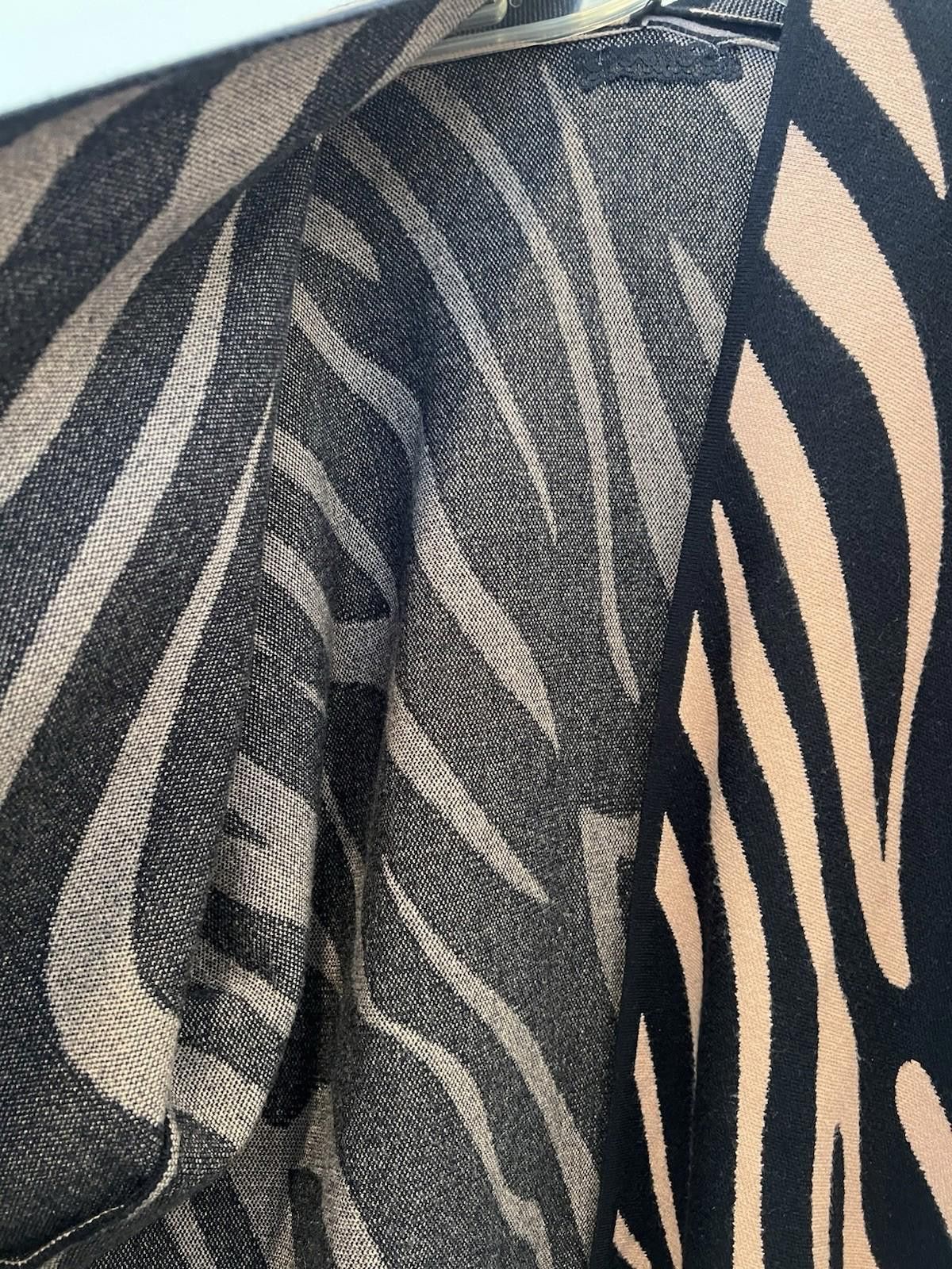 The Unbranded Brand Zebra Print Fringe Kimono Cardigan Open Front Italy Designed Size M / US 6-8 / IT 42-44 - 3 Thumbnail