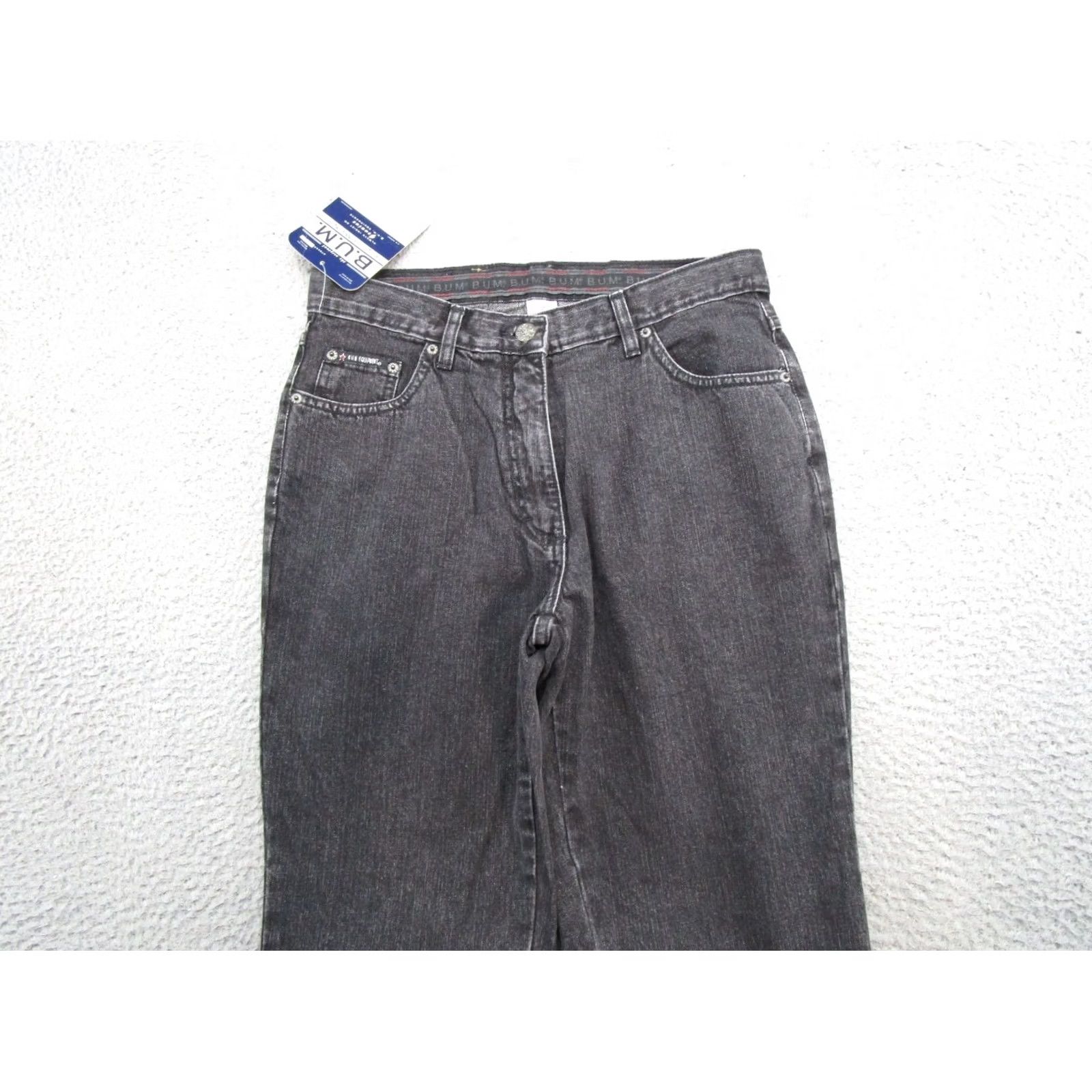 Vintage VINTAGE B.U.M. Equipment Jeans Bootcut Womens 9 Black Denim 90s Pockets 5-Pocket Design Size 30" / US 8 / IT 44 - 7 Thumbnail