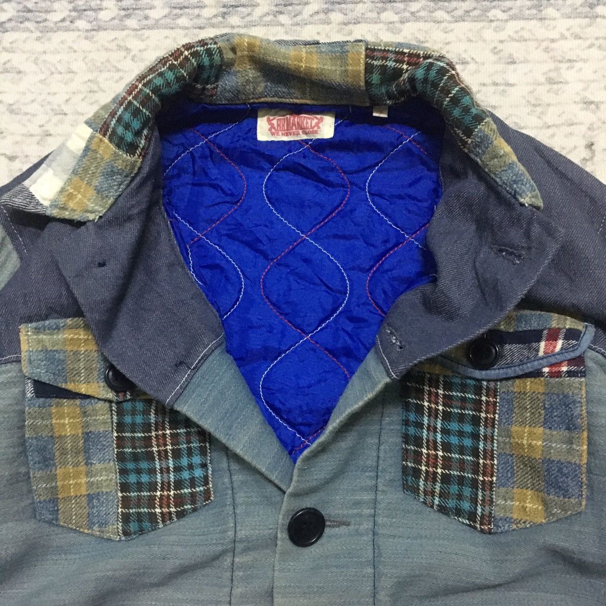 HOLLYWOOD RANCH MARKET Rare HR Market Artisanal Patchwork Denim Jacket Size US S / EU 44-46 / 1 - 7 Thumbnail
