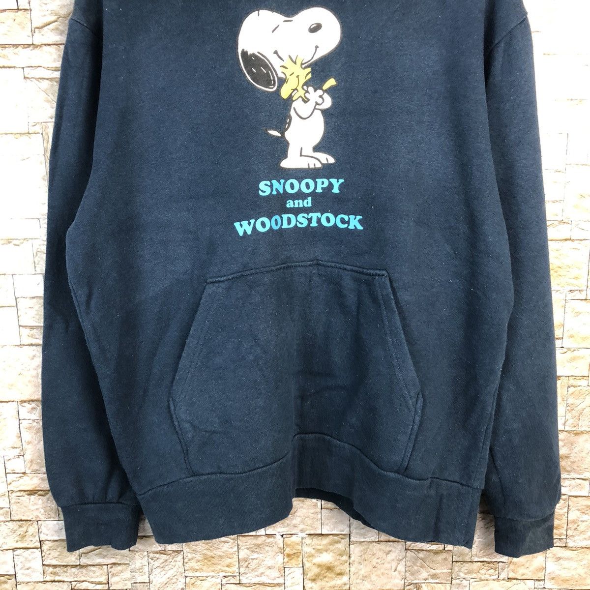 Cartoon Network Peanuts Snoopy & Woodstock Dark Blue Hoodie #A703 Size US L / EU 52-54 / 3 - 3 Thumbnail