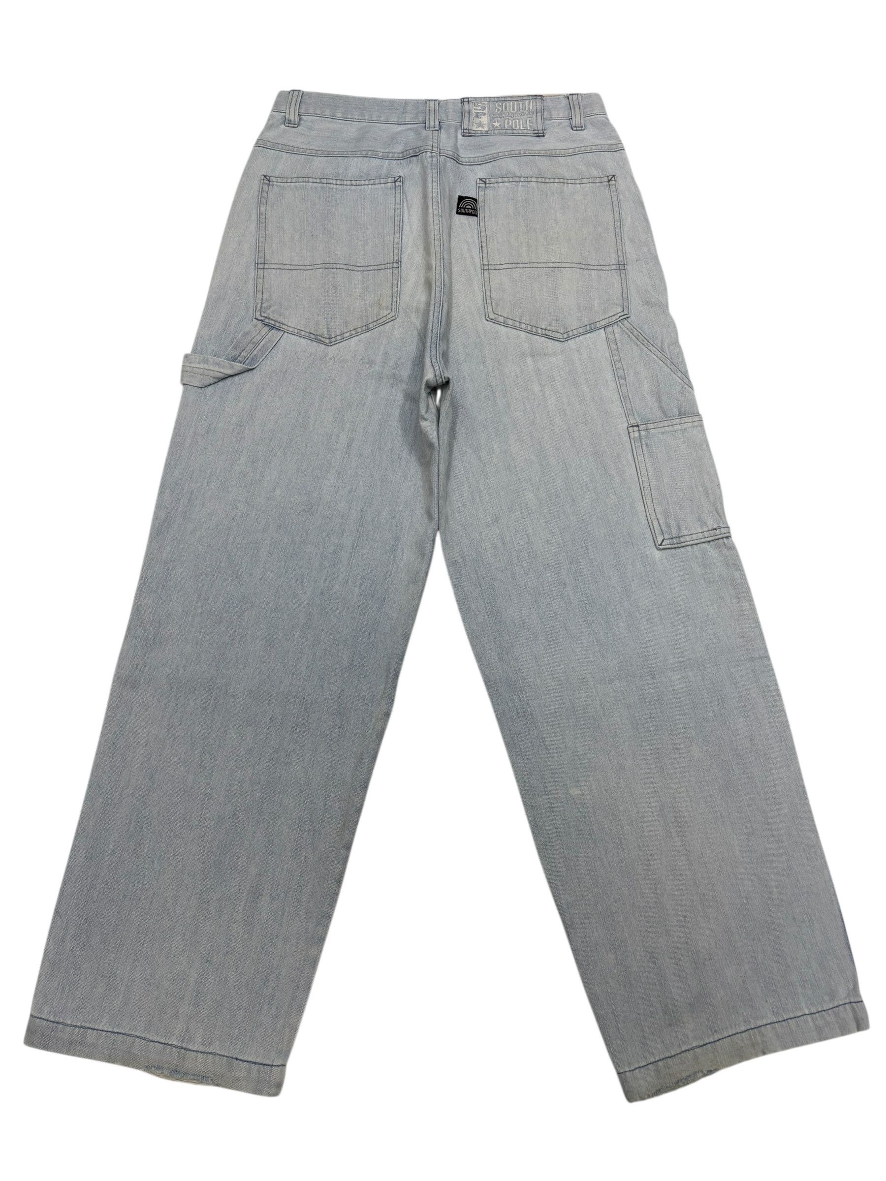 Southpole 🔥SOUTHPOLE BAGGY JEANS BLUE WASH WORKWEAR DENIM Size US 30 / EU 46 - 7 Thumbnail