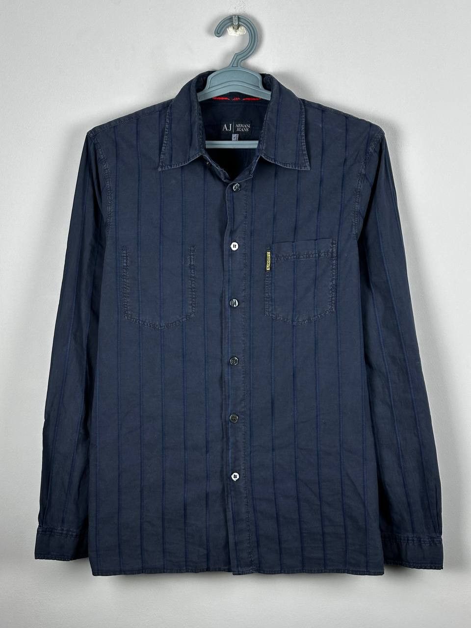 Armani Vintage Armani Jeans Striped Avant Garde Shirt Size US M / EU 48-50 / 2 - 1 Thumbnail