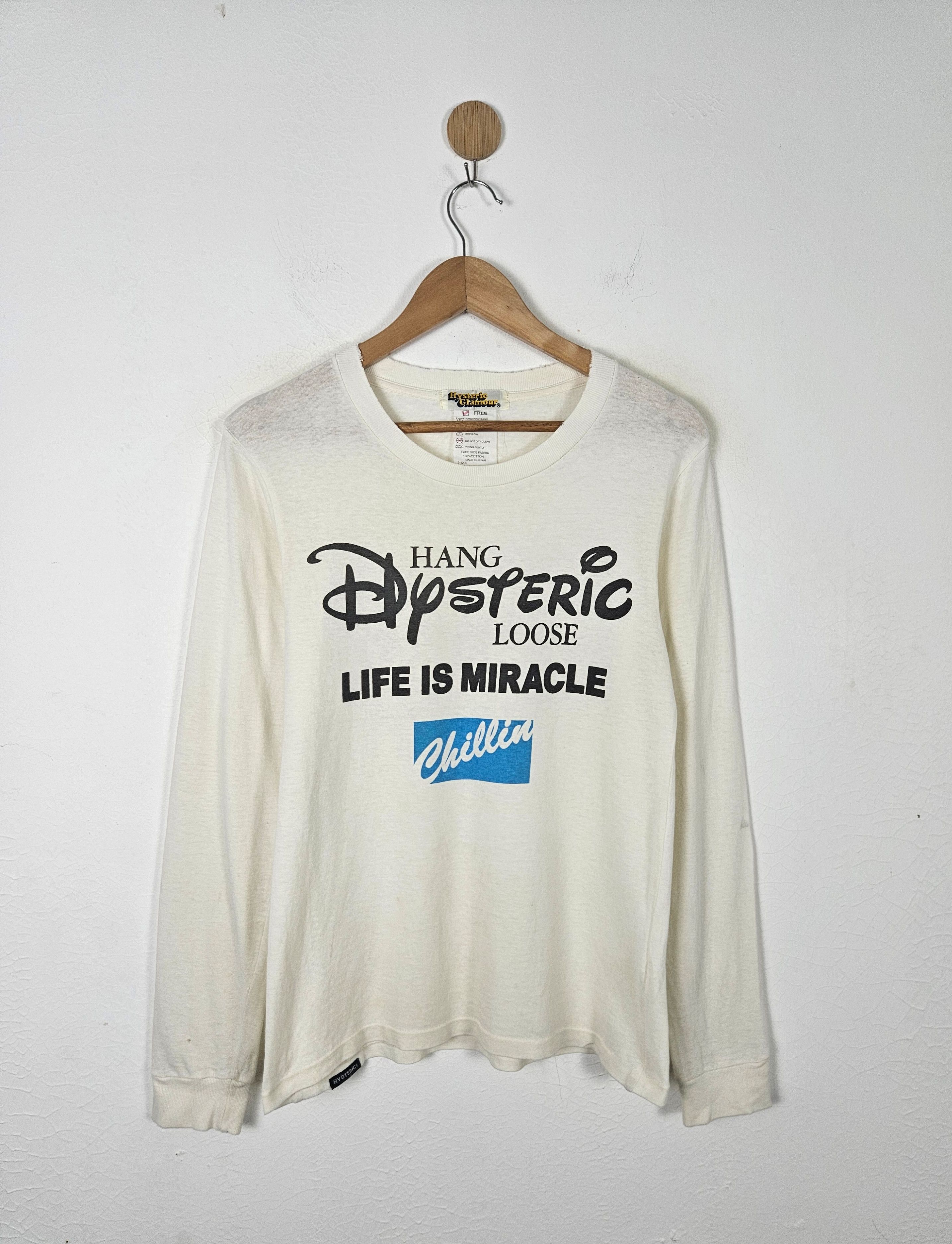 Hysteric Glamour Life is A Miracle Hang Loose shirt