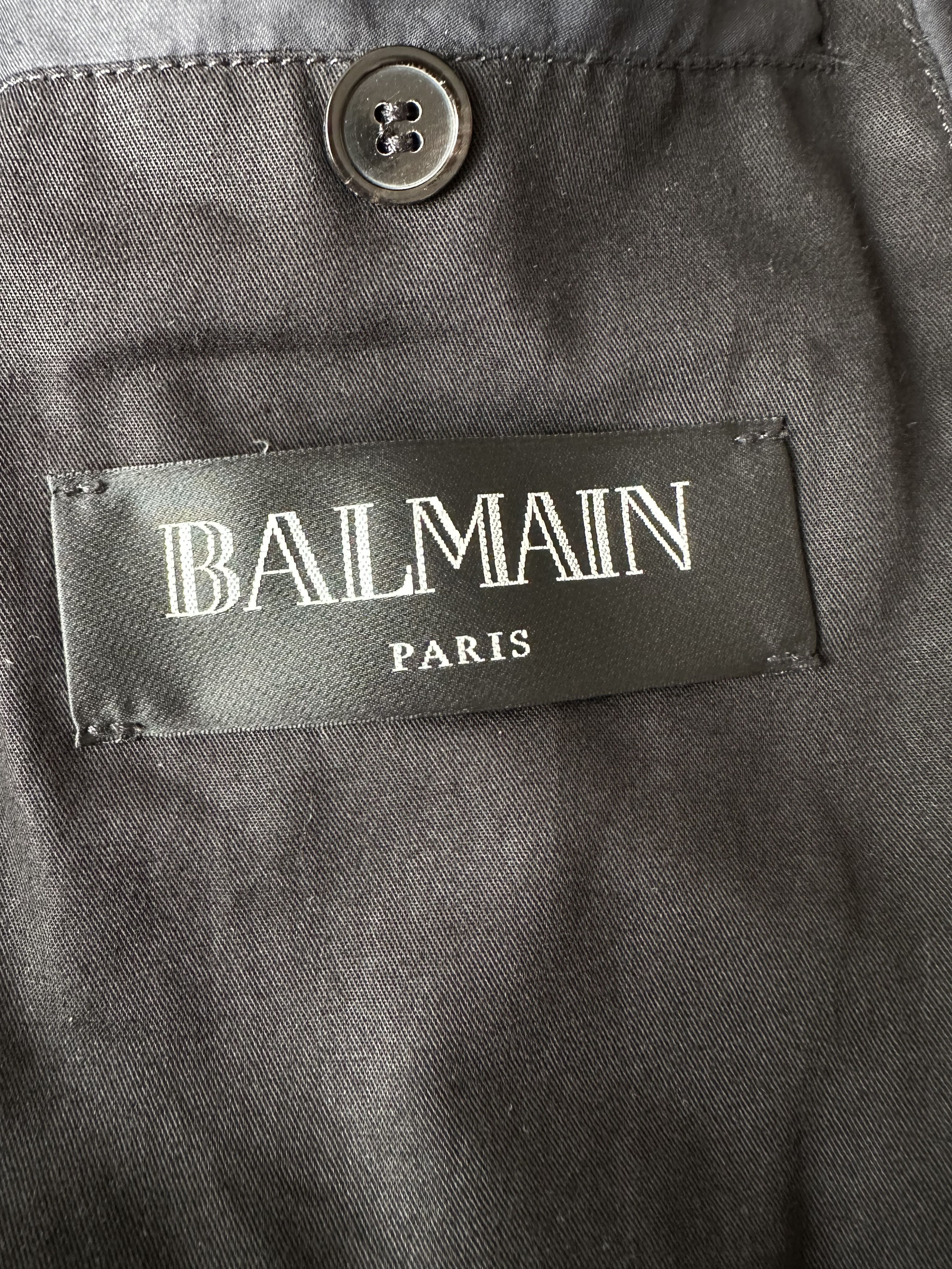 Balmain FW15 Balmain Zippered Black Quilted Biker Feather Jacket Size US M / EU 48-50 / 2 - 7 Thumbnail