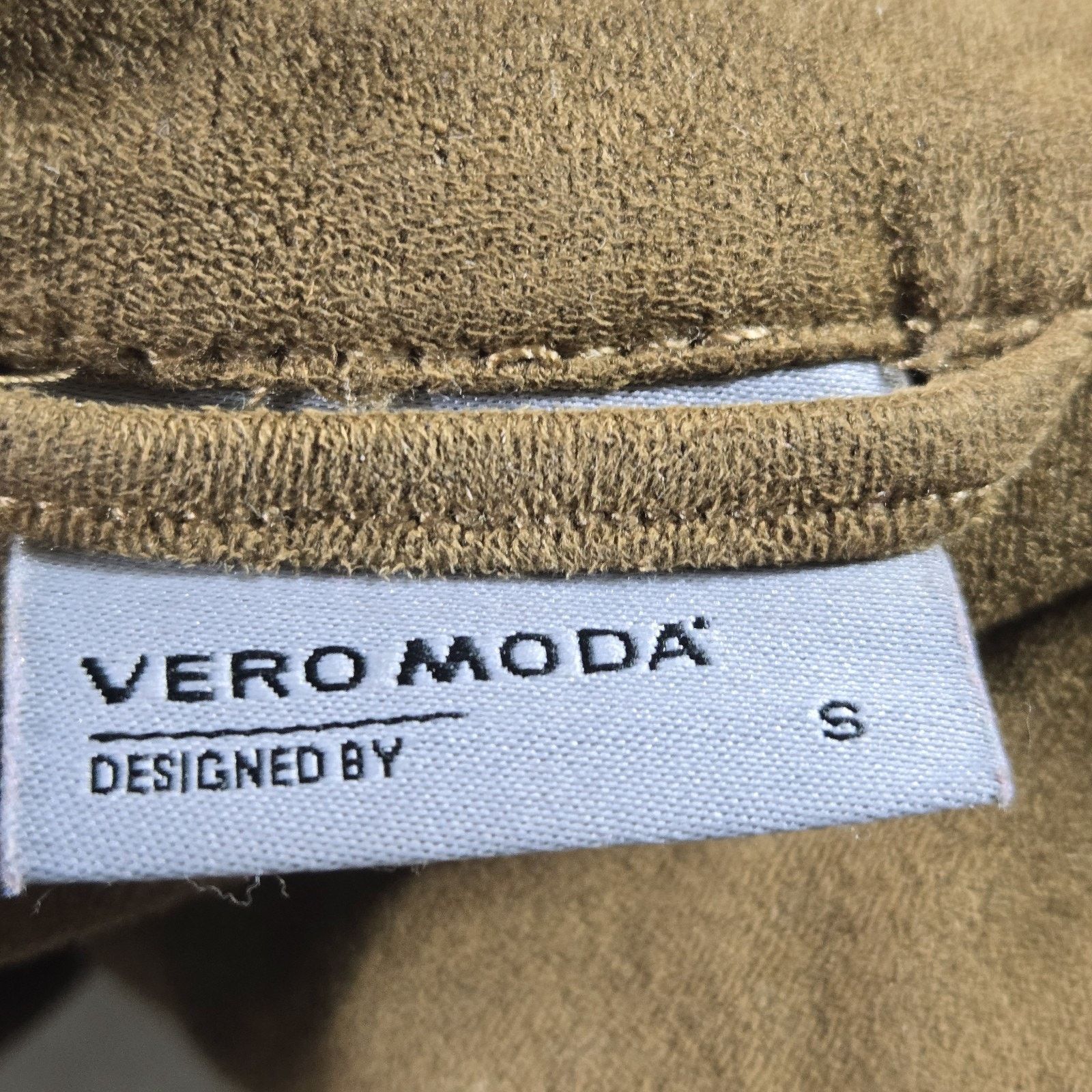 & Other Stories Vero Moda Jacket Suede Biker Small Womens Cropped Lined Size S / US 4 / IT 40 - 9 Thumbnail