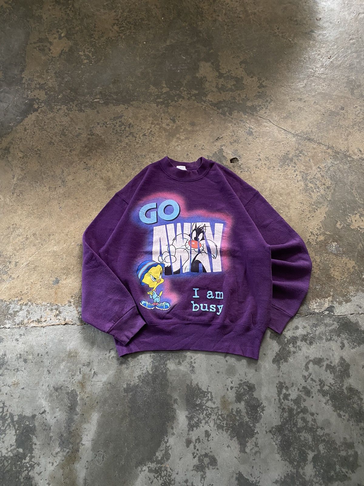 Cartoon Network VINTAGE 90s LOONEY TUNES 1997 GO AWAY CARTOON Size US M / EU 48-50 / 2 - 1 Thumbnail