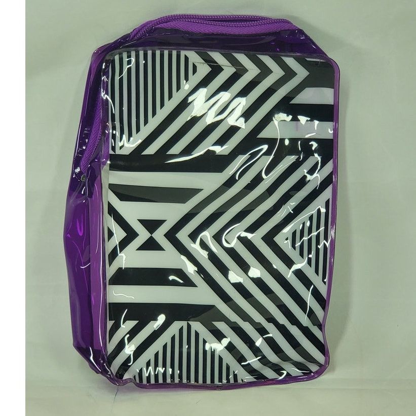 Other Paul Mitchell Geometric Cosmetic Travel Bag Purple Trim Size ONE SIZE - 1 Thumbnail