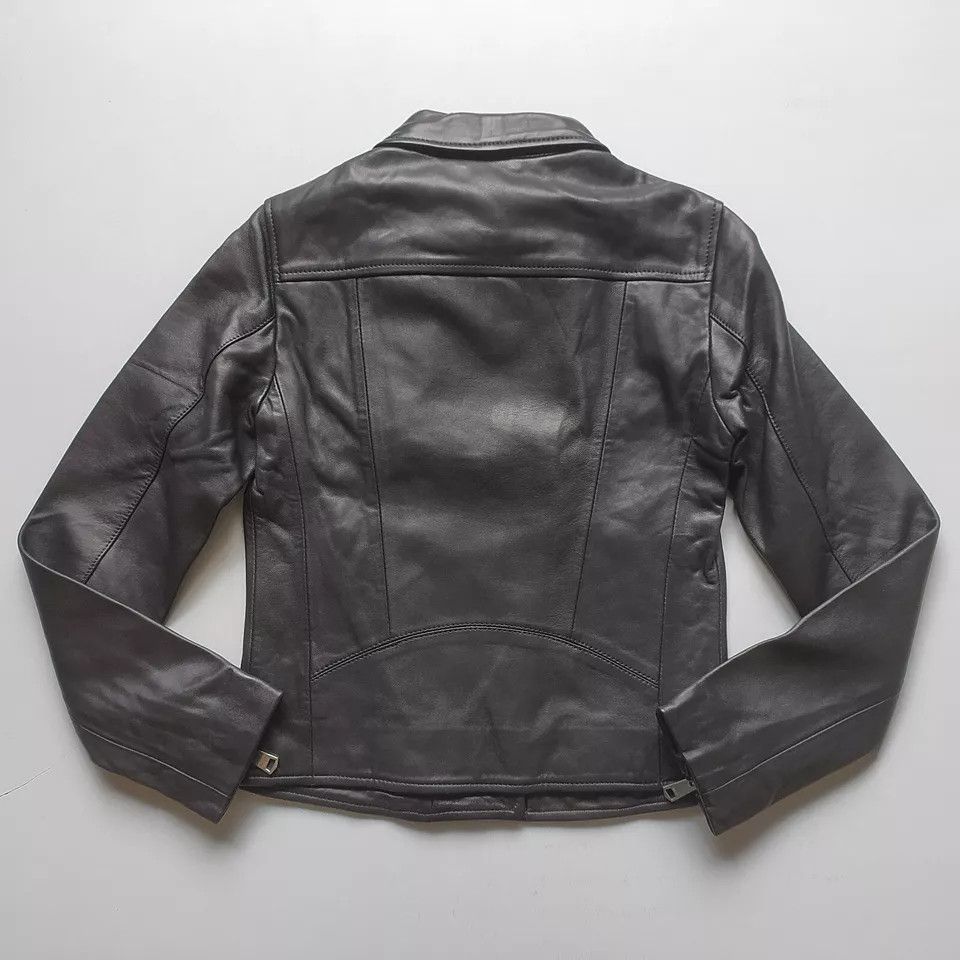 Reiss REISS Women's Geo-Soft Leather Jacket UK6/US2 IFD-0721 Size S / US 4 / IT 40 - 2 Thumbnail
