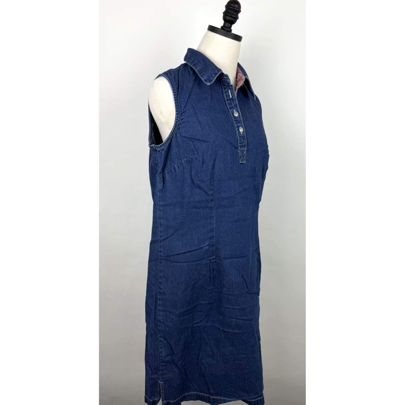 Vintage VINTAGE J.G. Hook Denim Dress Womens 12 / Large Blue Denim Western Cowgirl Shirt Dress Knee Length 100% Cotton Casual Dress Womens Size XL / US 12-14 / IT 48-50 - 6 Thumbnail