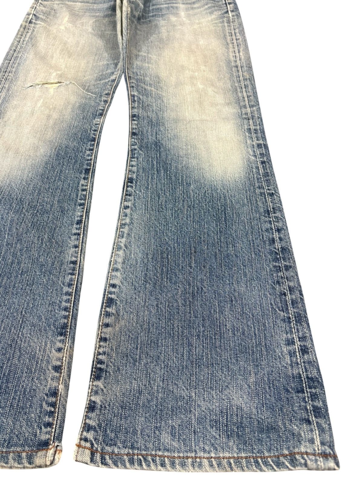 Edwin Vintage Japanese Edwin 503 Rebel Distressed Flare Jeans Size US 30 / EU 46 - 7 Thumbnail