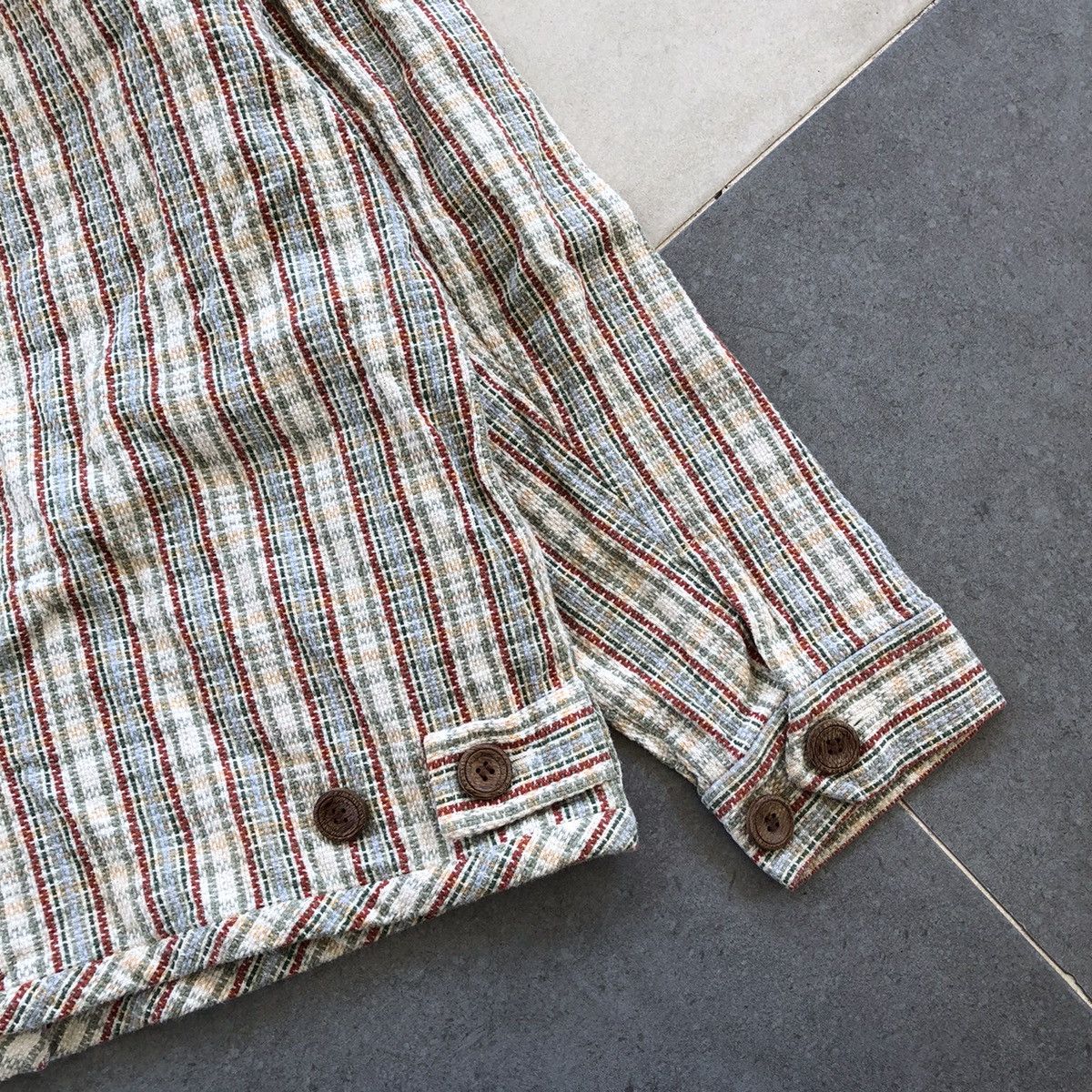 Fiorucci × Japanese Brand FIORUCCI Equipe World Boutique Plaid Cotton Jacket Size M / US 6-8 / IT 42-44 - 6 Thumbnail