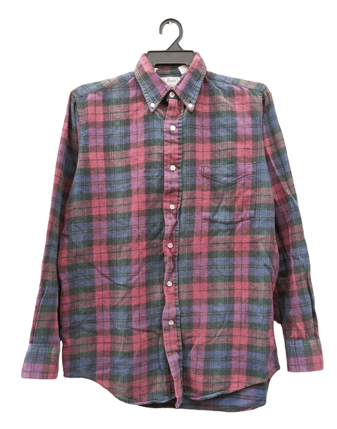 image of Vintage L.l Bean Flannel in Checkered, Men's (Size Medium)