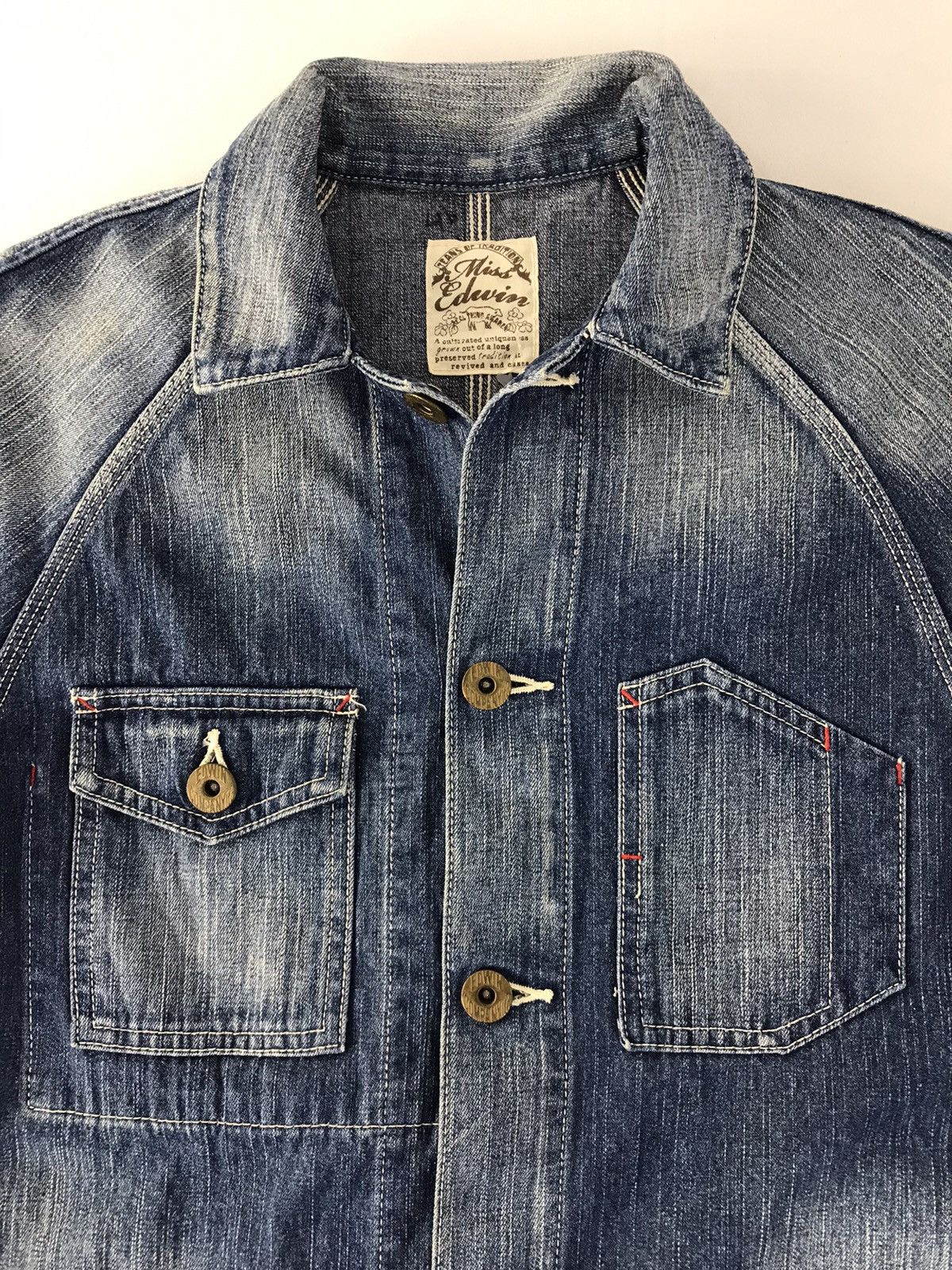 Edwin × Japanese Brand × Vintage Vintage Miss Edwin Jacket Coat Unisex Button Up Style Size US S / EU 44-46 / 1 - 4 Thumbnail