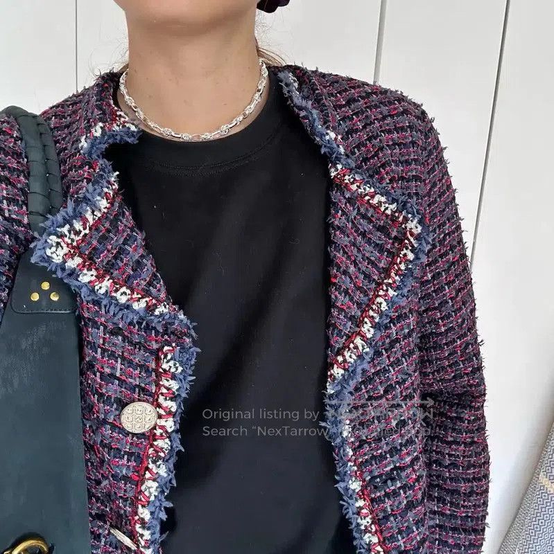 Chanel Chanel Peacock Blue Cotton Blend Women's Coat . Size S / US 4 / IT 40 - 7 Thumbnail