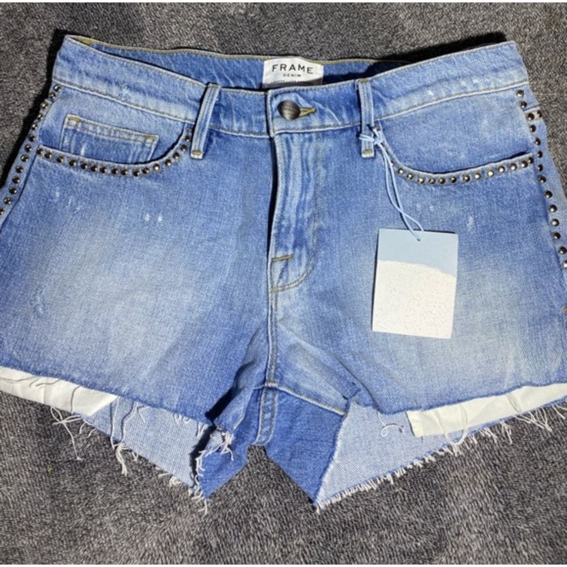 Frame $235 NEW WITH TAGS Frame- Los‎ Angeles Blue Shorts Size 27" / US 4 / IT 40 - 2 Thumbnail