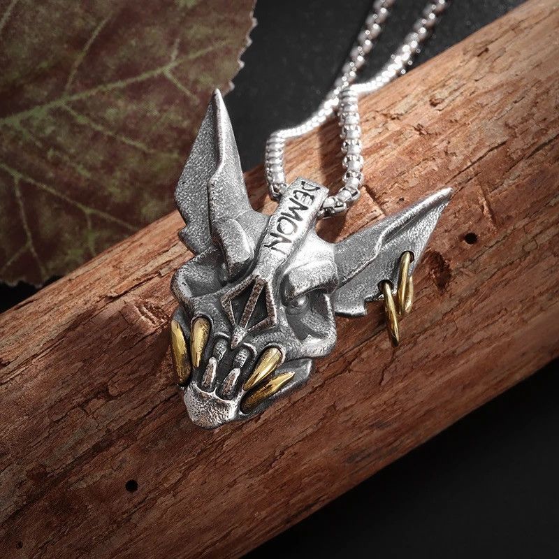 Jewelry Gothic Bat Demon Pendant Necklace Size ONE SIZE - 5 Thumbnail