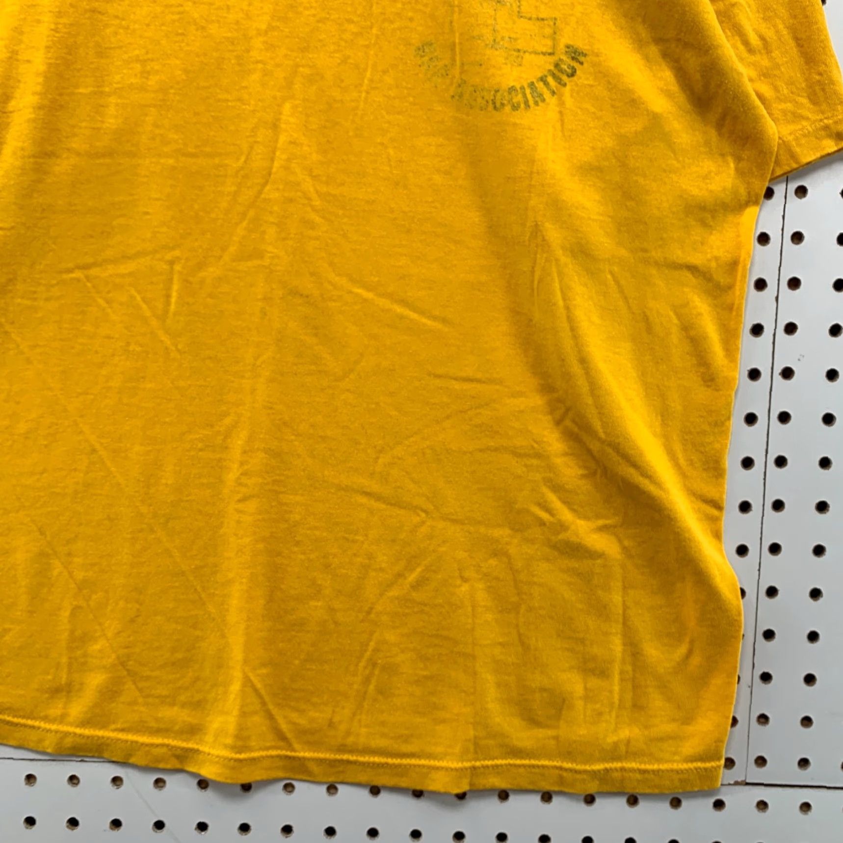 Jerzees VINTAGE Jerzees Yellow Shirt Mens M T-Shirt 80s Bar Association Single Stitch Cotton Crew Neck Short Sleeve Size US M / EU 48-50 / 2 - 7 Thumbnail