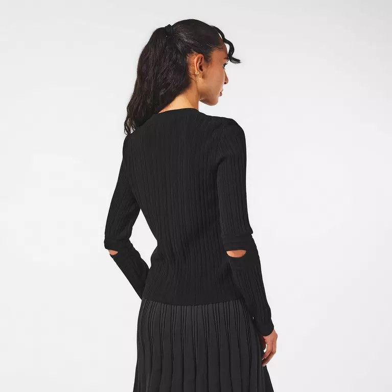 Off-White o1y1225 Logo Cardigan in Black Size L / US 10 / IT 46 - 4 Thumbnail