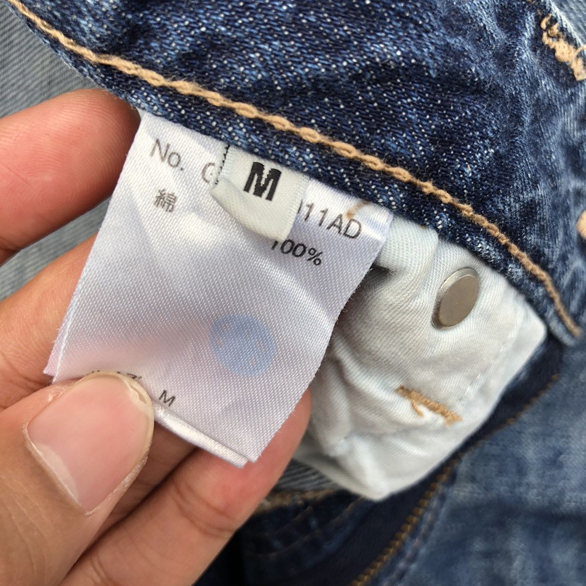 Global Work Vintage Global Work Jeans Faded Patchwork Denim Pants Size US 32 / EU 48 - 9 Thumbnail