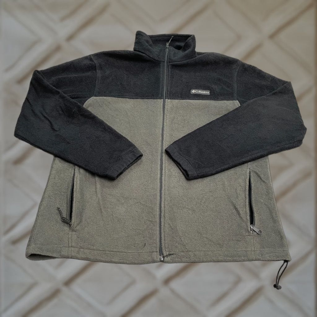 Vintage Columbia Jacket Mens Fleece Full Zip Steens Mountain XL Gray Black Outdoors Hiking Casual Winter Fall Spring Size US XL / EU 56 / 4 - 1 Thumbnail