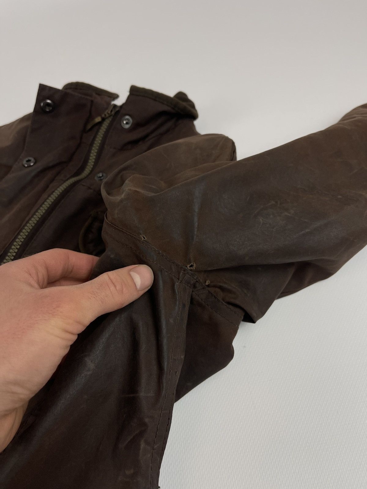 Barbour × Vintage Barbour Brown Wax Ladies Utility Jacket Size S / US 4 / IT 40 - 8 Thumbnail