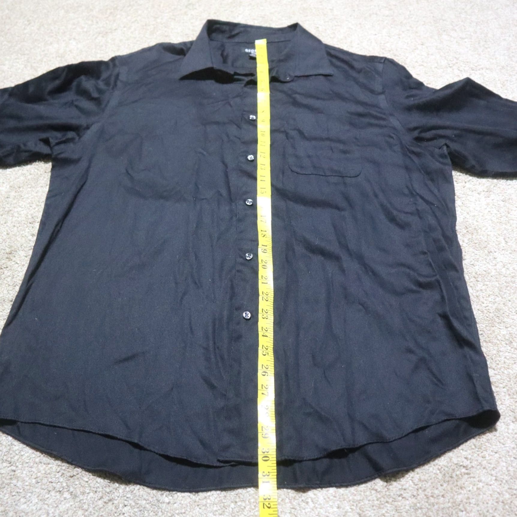 George George Shirt Adult XL Black Button-Up Long Sleeve 90s Classic Modern Men’s Clothing Size US XL / EU 56 / 4 - 6 Thumbnail