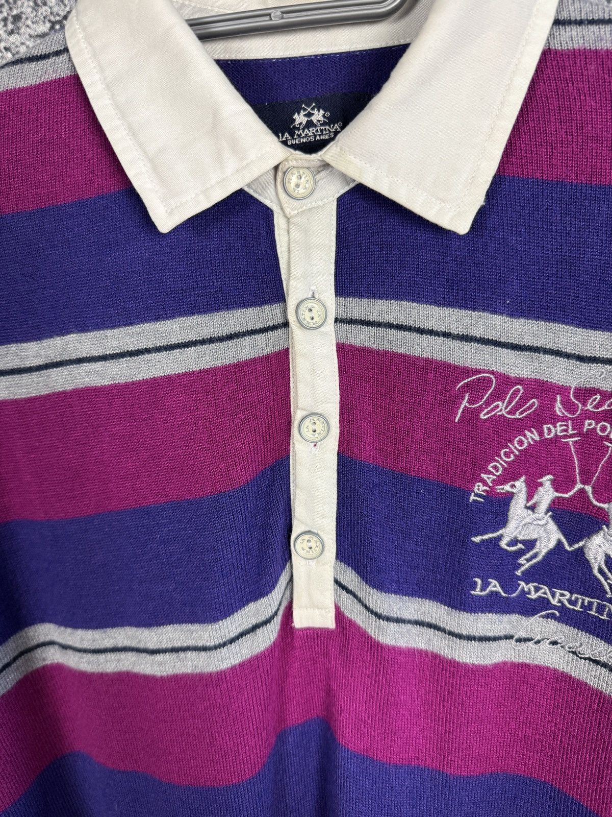 La Martina La Martina Polo Shirt Long Sleeve Striper Rugby Style Size M Size US M / EU 48-50 / 2 - 17 Thumbnail