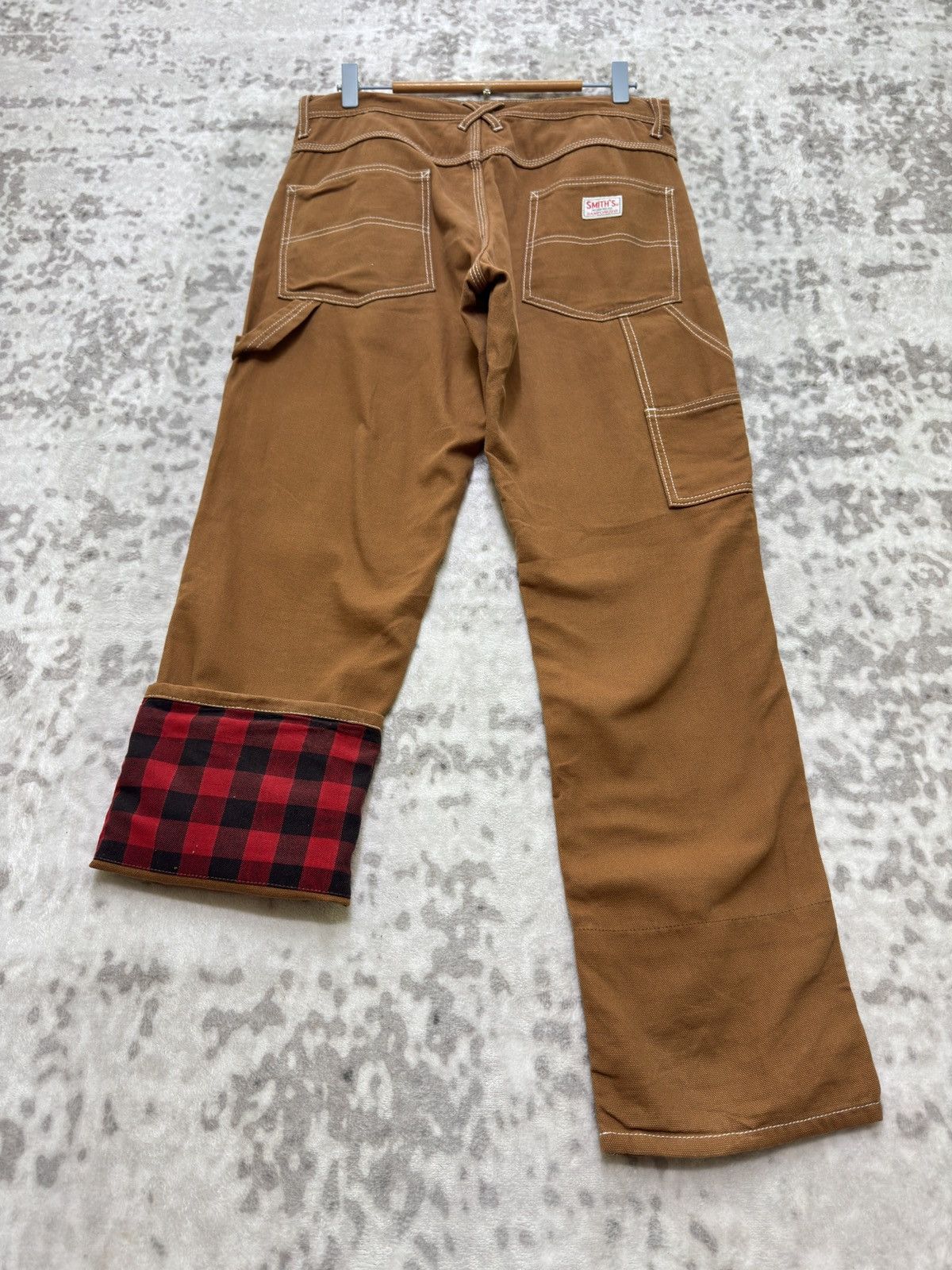 Vintage Vintage Smith’s Carpenter Brown Plaid Lined Workwear Fit Size US 31 - 2 Thumbnail