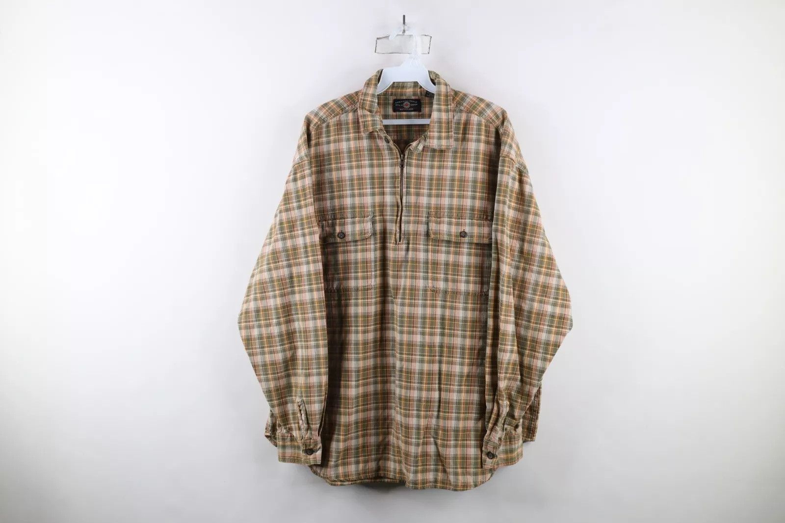 American Eagle Outfitters × Vintage Vintage 90s American Eagle Pullover Flannel Jacket Plaid Size US XL / EU 56 / 4 - 1 Thumbnail