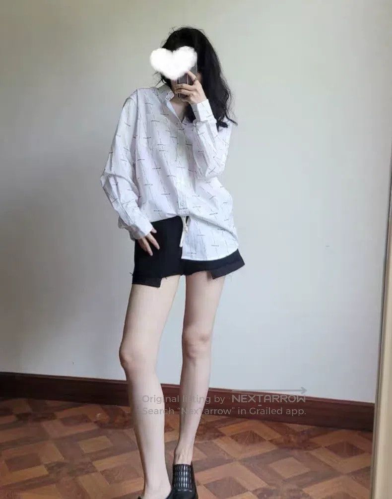Balenciaga Balenciaga Shirt Jacket Printed Logo Long Sleeve Shirt Size XS / US 0-2 / IT 36-38 - 7 Thumbnail