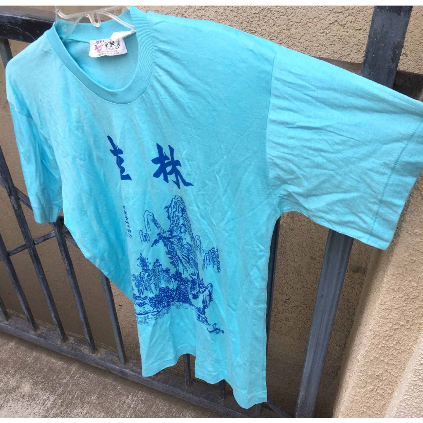 Doublet VINTAGE Double Bull Graphic Tee Polycotton T Shirt 80s 70s XL Men Blue Large Graphic Tee Mens XL Size US XL / EU 56 / 4 - 3 Thumbnail