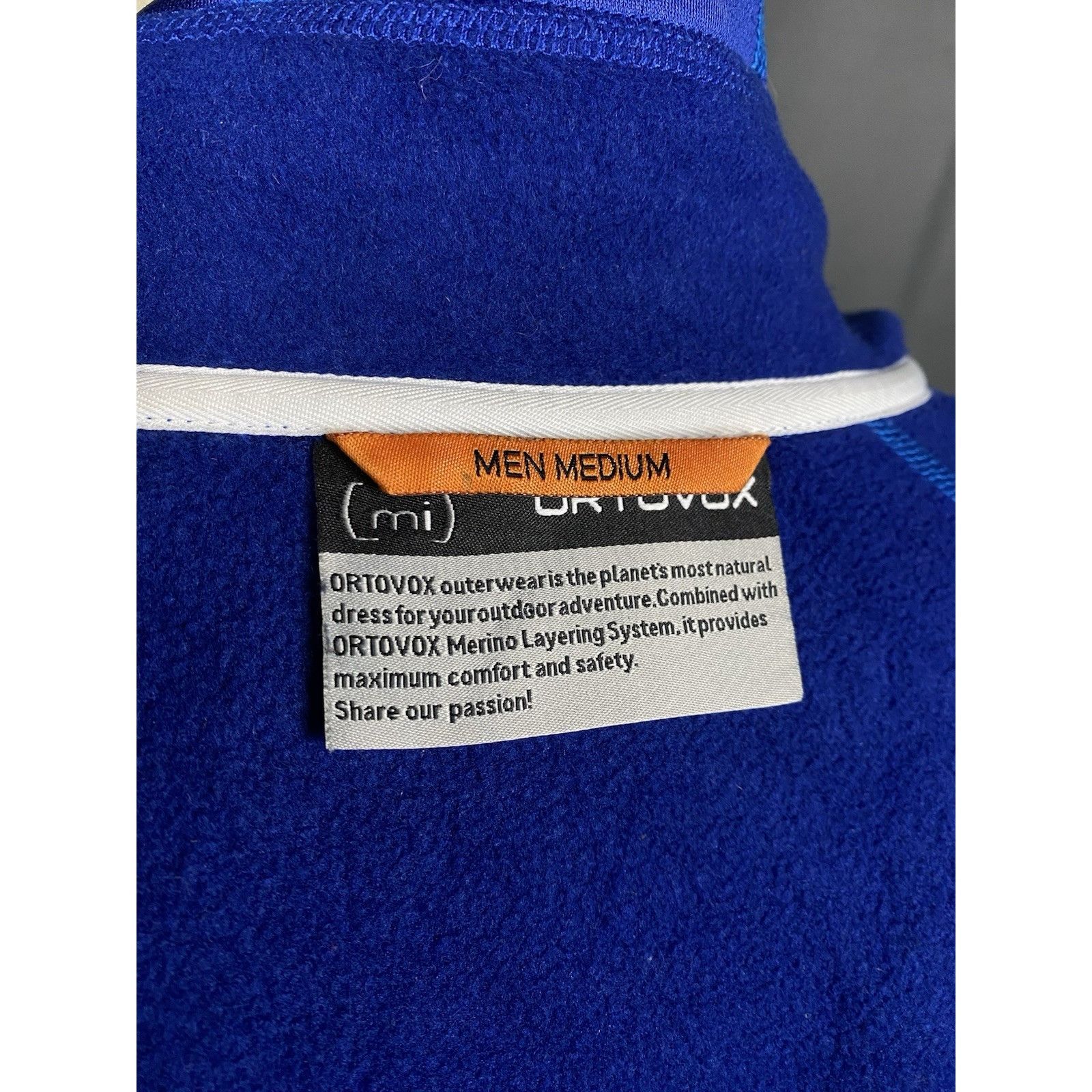 ORTOVOX Ortovox Men's Blue Full Zip Wool High Neck Sweater Size M Size US M / EU 48-50 / 2 - 11 Thumbnail