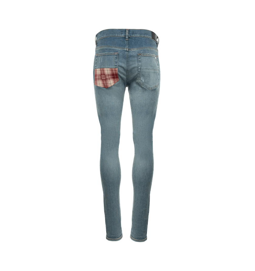 Amiri o1h1sh10525 Ma Quad Plaid Mx1 Jeans in Blue Size US 32 / EU 48 - 2 Thumbnail